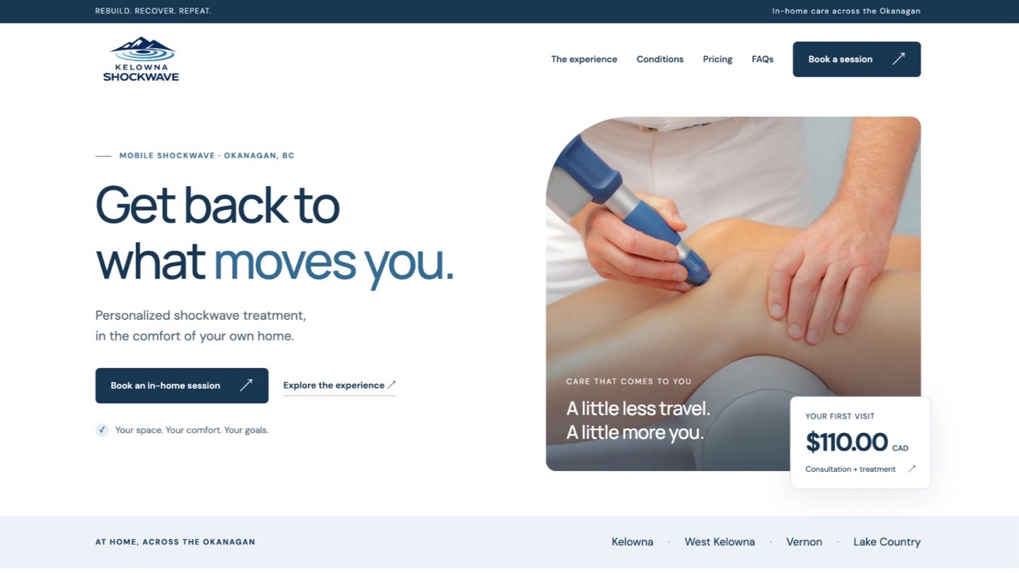 Mobile Shockwave Therapy homepage